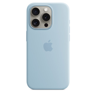 Siliconenhoesje met MagSafe voor iPhone 15 Pro - Lichtblauw
