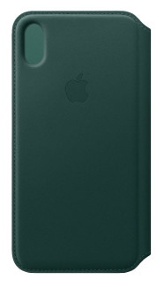 iPhone XS Max Leather Folio Forest Green