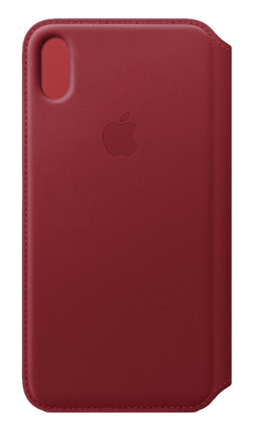 Leren Folio-hoesje voor iPhone XS Max (PRODUCT)RED