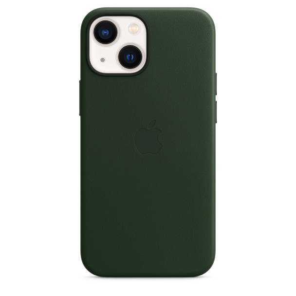 iPhone 13 mini Leren hoesje MagSafe Sequoia-groen