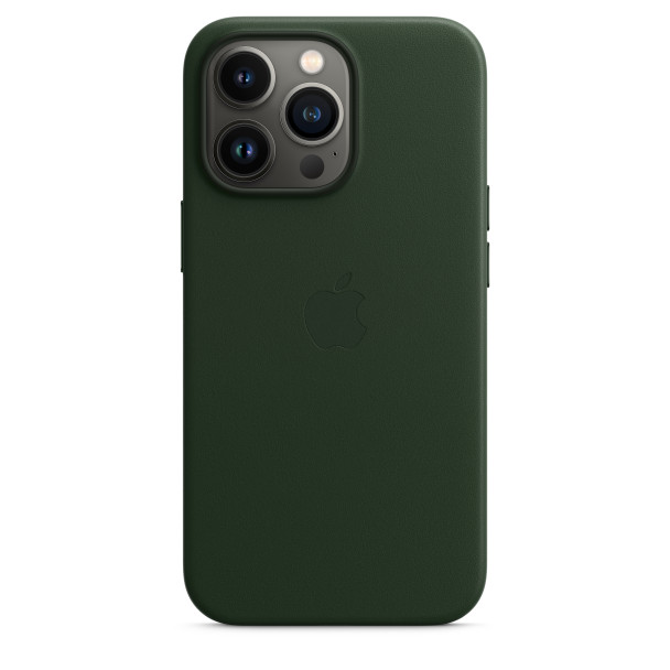iPhone 13 Pro Leren hoesje MagSafe Sequoia-groen