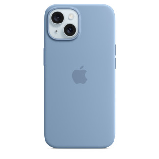 Siliconenhoesje met MagSafe voor iPhone 15 - Winterblauw
