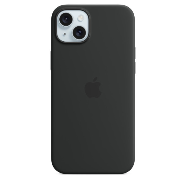 Siliconenhoesje met MagSafe voor iPhone 15 Plus - Zwart