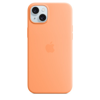 Siliconenhoesje met MagSafe voor iPhone 15 Plus - Frisoranje