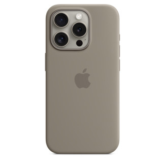 Siliconenhoesje met MagSafe voor iPhone 15 Pro - Klei