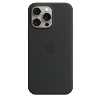 Siliconenhoesje met MagSafe voor iPhone 15 Pro Max - Zwart