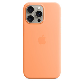 Siliconenhoesje met MagSafe voor iPhone 15 Pro Max - Frisoranje