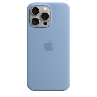 Siliconenhoesje met MagSafe voor iPhone 15 Pro Max - Winterblauw