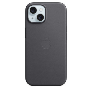 FineWoven hoesje met MagSafe voor iPhone 15 - Zwart