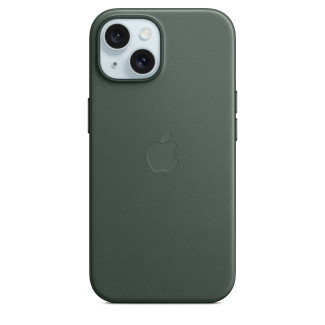 FineWoven hoesje met MagSafe voor iPhone 15 - Evergreen