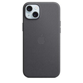 FineWoven hoesje met MagSafe voor iPhone 15 Plus - Zwart