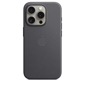FineWoven hoesje met MagSafe voor iPhone 15 Pro - Zwart