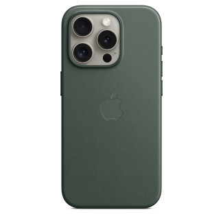 FineWoven hoesje met MagSafe voor iPhone 15 Pro - Evergreen