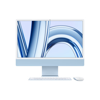 iMac 24-inch 4.5K M3 8-core CPU 8-core GPU 8GB 256GB Blauw