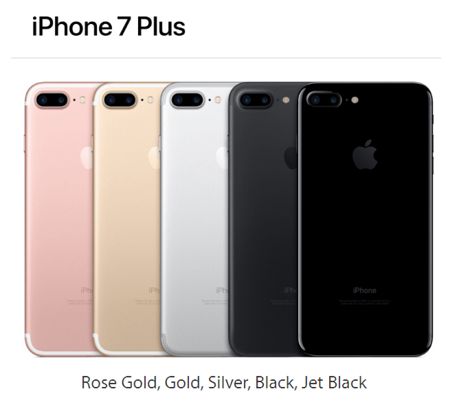 iPhone 7 Plus Kleuren | YourMacStore