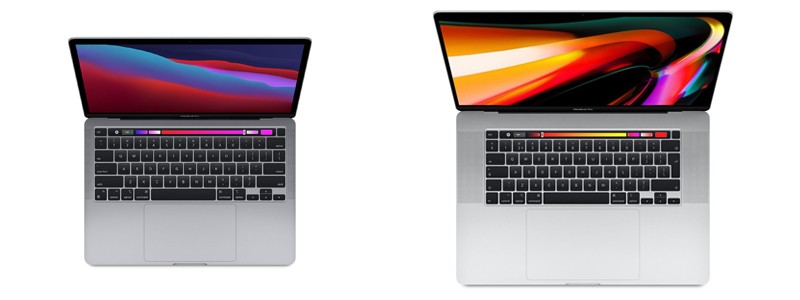 MacBook Pro size comparison 13 vs 16 inch