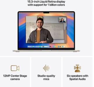 Apple MacBook Air (2025) - M4 - 16GB - 256GB - 15 inch - Sterrenlicht