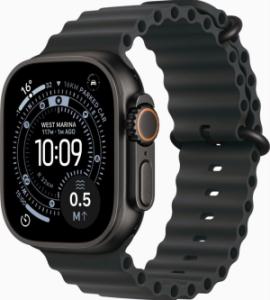 Apple Watch Ultra 3 (2024) - 49mm - Zwart Titanium - Zwart Ocean Band