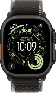 Apple Watch Ultra 3 (2024) - 49mm - Zwart Titanium - Zwart/Houtskool Trail Loop - M/L