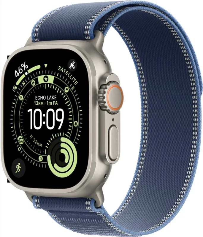 Apple Watch Ultra 3 (2024) - 49mm - Titanium - Blauw Trail Loop M/L - Wi-Fi + 5G