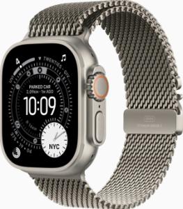 Apple Watch Ultra 3 (2024) - 49mm - Titanium - Natural Milanese Loop - Small