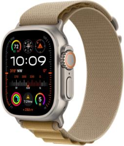 Apple Watch Ultra 2 (2024) - GPS + Cellular - 49mm - Naturel Titanium - Tan Alpine Loop - Medium