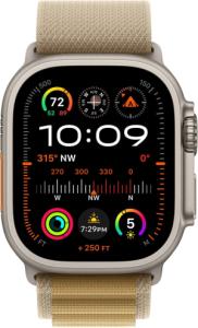 Apple Watch Ultra 2 (2024) - GPS + Cellular - 49mm - Naturel Titanium - Tan Alpine Loop - Medium