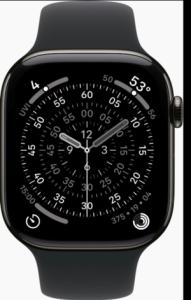 Apple Watch Series 11 (2024) - 46mm - Wi-Fi + 5G - Titanium - Zwart met Zwart Sport Band - S/M
