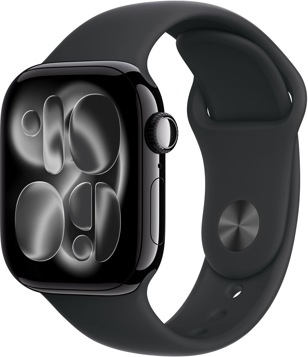 Apple Watch Series 11 (2024) - 42mm - Zwart Aluminium - Zwart Sport Band - S/M