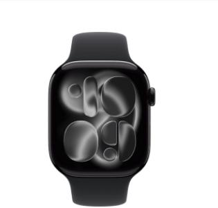 Apple Watch Series 11 (2024) - 46mm - Jet Black Aluminium - Zwart Sport Band - M/L
