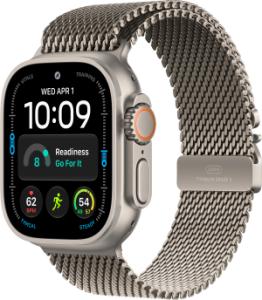 Apple Watch Ultra 4 (2026) - 49mm - Cellular - Milanese Bandje - L - Beige