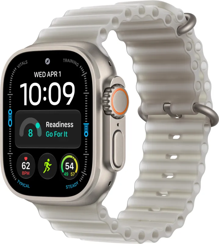 Apple Watch Ultra 4 (2026) - 49mm - Cellular - Titanium - Ocean Band - Wit