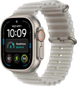 Apple Watch Ultra 4 (2026) - 49mm - Cellular - Titanium - Ocean Band - Wit
