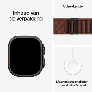Apple Watch Ultra 4 - 49mm - GPS + Cellular - Alpine Band L - Zwart