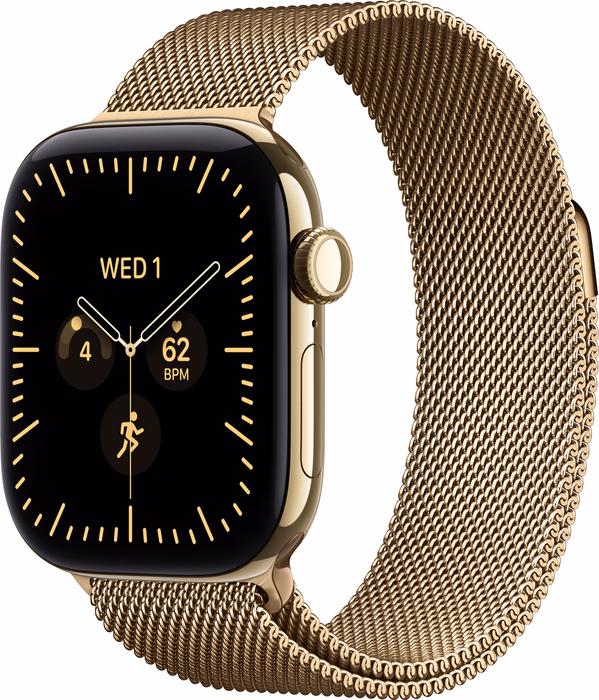Apple Watch Series 12 Cellular 42mm Titanium - Milanese Band - Goud