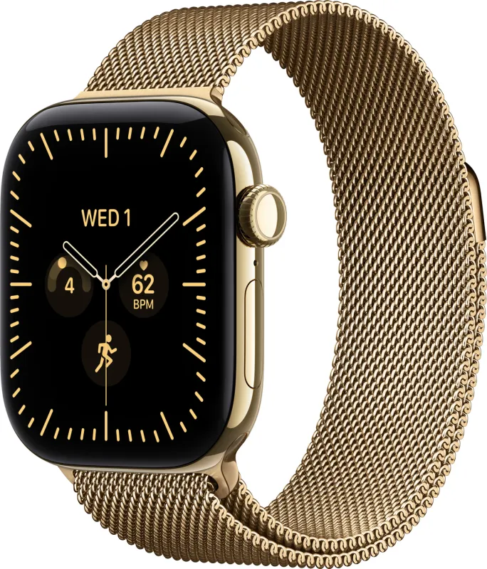Apple Watch Series 12 Cellular 42mm Titanium - Milanese Band - Goud