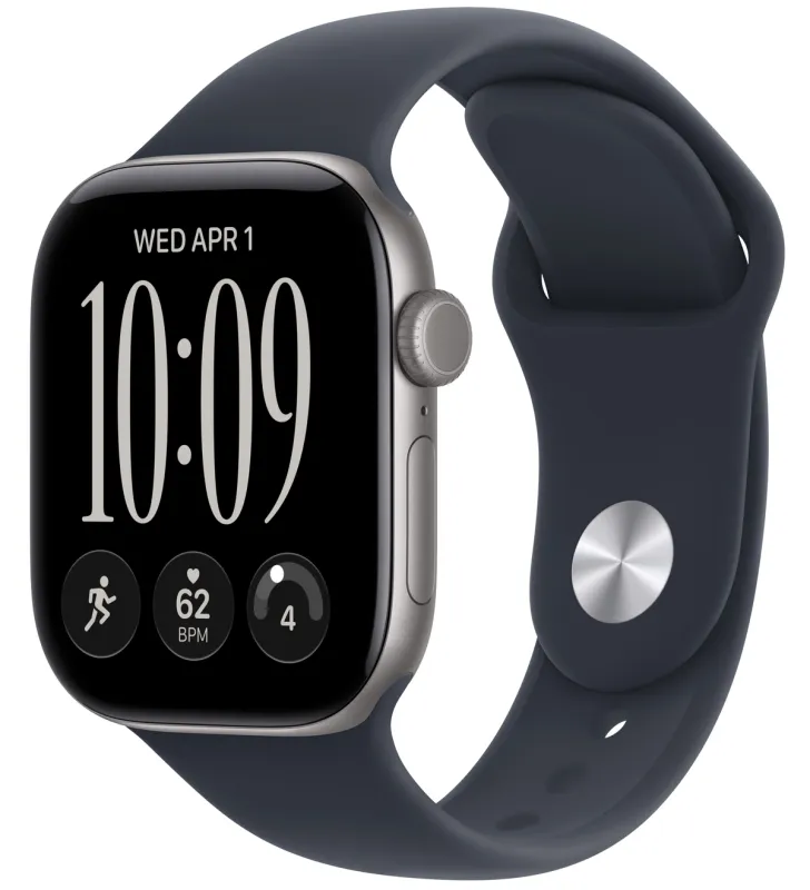 Apple Watch Series 12 - 42mm - Grijs - Blauw Sportband - S/M