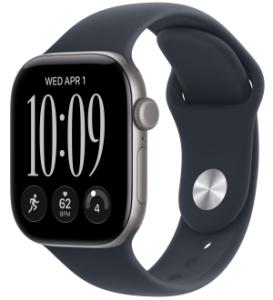 Apple Watch Series 12 - 42mm - Grijs - Blauw Sportband - S/M