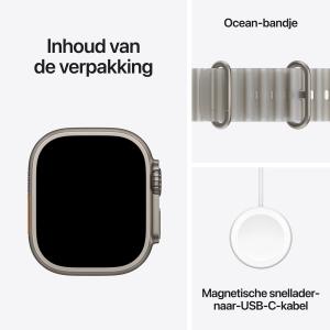 Apple Watch Ultra 4 (2026) - 49mm - Cellular - Titanium - Ocean Band - Wit