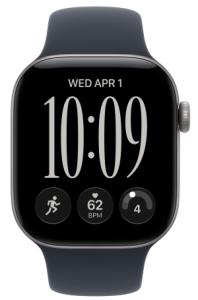 Apple Watch Series 12 - 42mm - Grijs - Blauw Sportband - S/M
