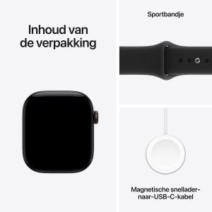 Apple Watch Series 12 42mm - Sportband S/M - Zwart