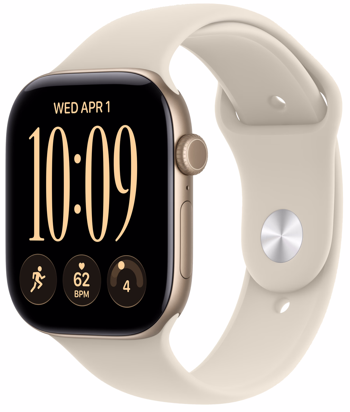 Apple Watch Series 12 - 46mm - Sportband S/M - Goud
