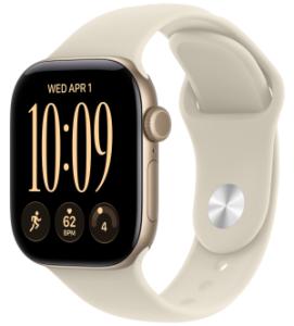 Apple Watch Series 12 42mm Goud Sportband S/M