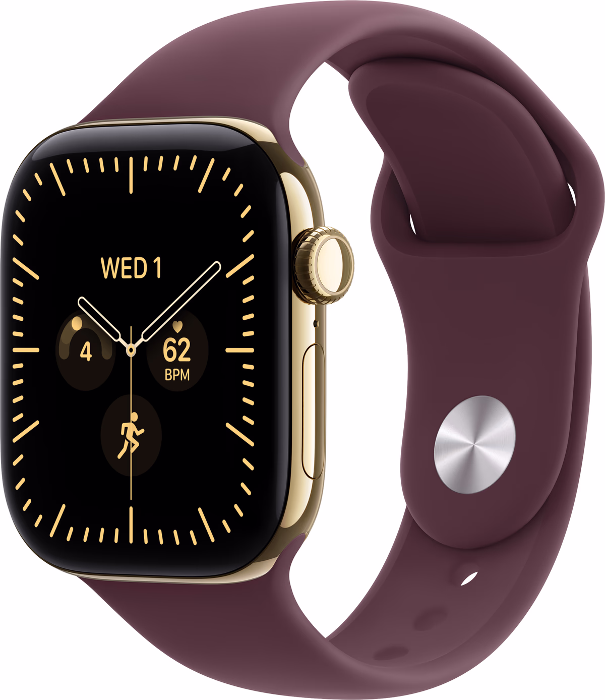 Apple Watch Series 12 (2026) - 42mm - Cellular - Goud - Sportband S/M