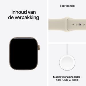 Apple Watch Series 12 42mm Goud Sportband S/M