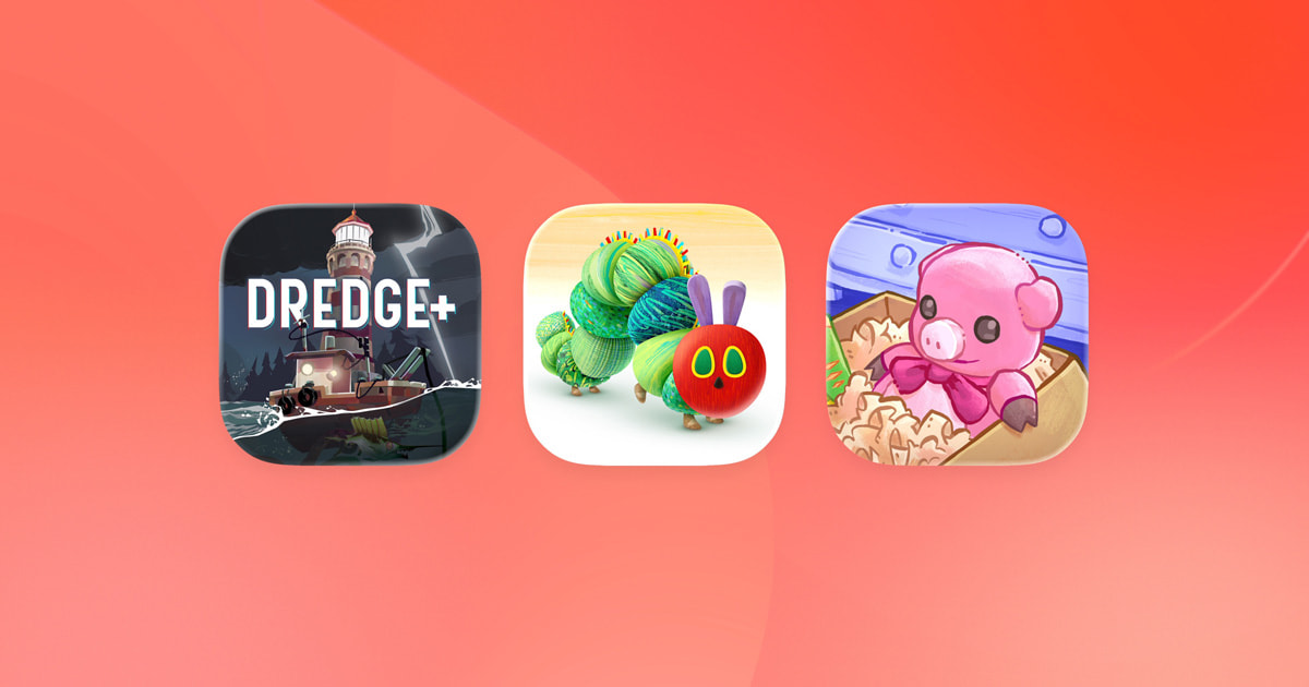 DREDGE+, Unpacking+ en My Very Hungry Caterpillar+ komen naar Apple Arcade in april 2026